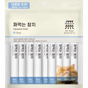 (Exp Feb 2025)Bow Wow Mumargin Squeeze Tuna Grain-Free Liquid Cat Treats 480g