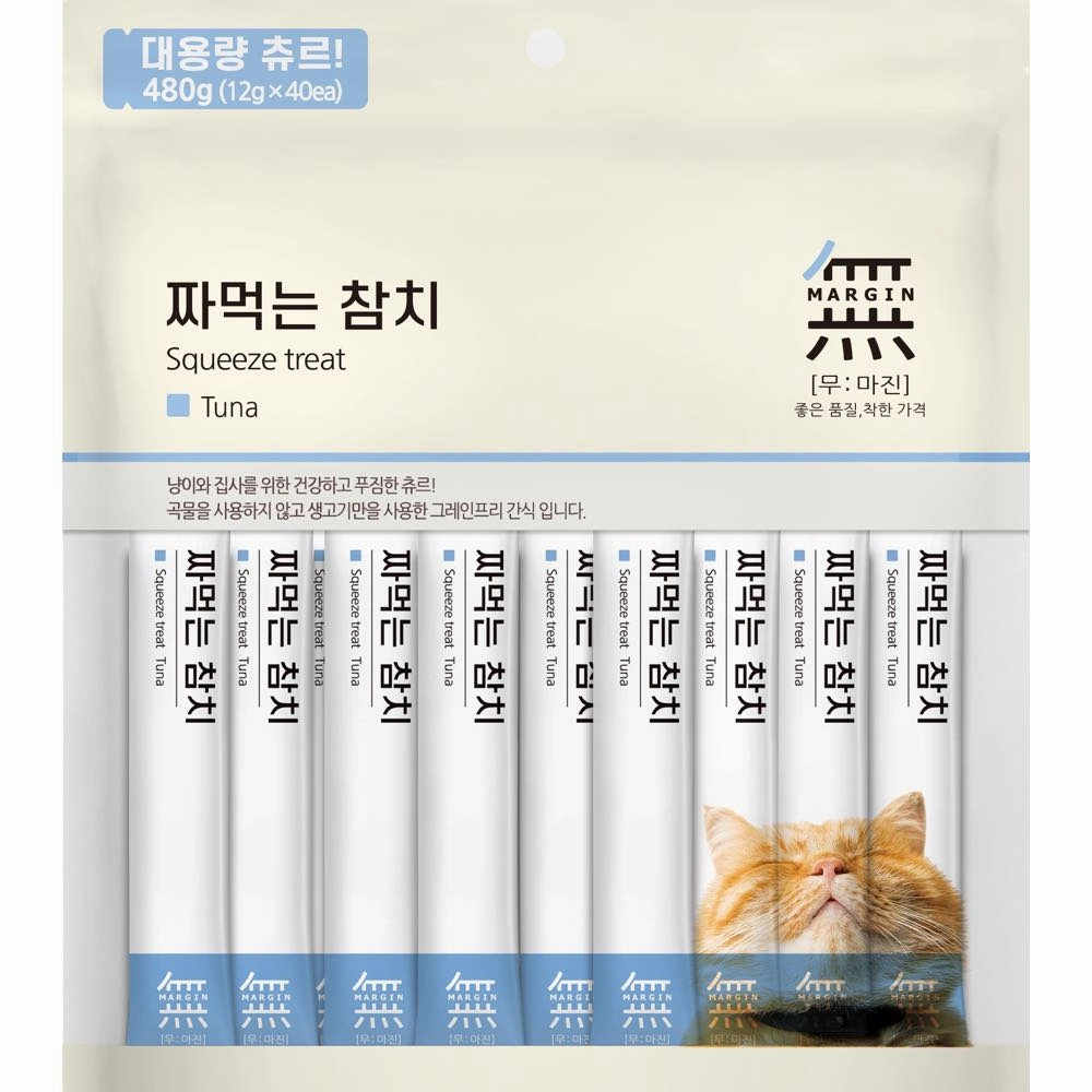 (Exp Feb 2025)Bow Wow Mumargin Squeeze Tuna Grain-Free Liquid Cat Treats 480g