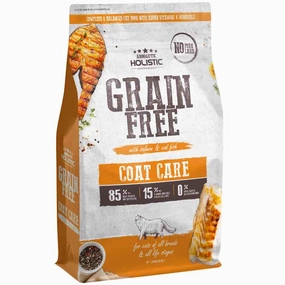'FREE TREAT w 3lb': Absolute Holistic Coat Care Salmon & Cod Fish Grain-Free Dry Cat Food
