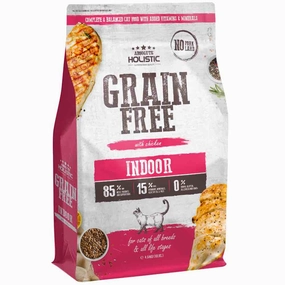 'FREE TREAT w 3lb': Absolute Holistic Indoor Chicken Grain-Free Dry Cat Food