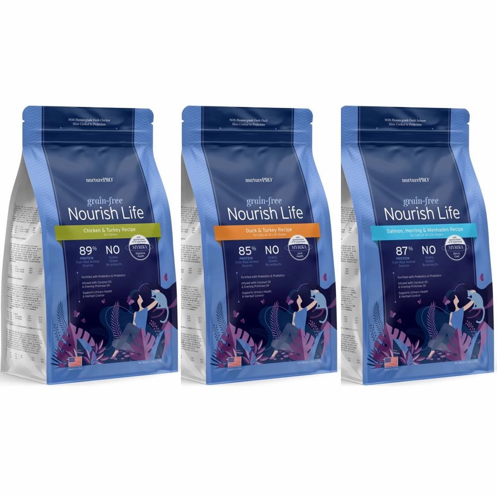 'TRIAL SPECIAL $5 OFF': Nurture Pro Nourish Life Grain-Free Dry Cat Food 0.5lb