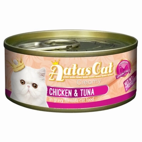 Aatas Cat Creamy Chicken & Tuna In Gravy Canned Cat Food 80g