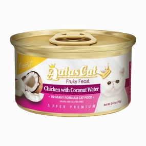 Aatas Cat Finest Fruity Feast Chicken with Coconut Water in Gravy 70g