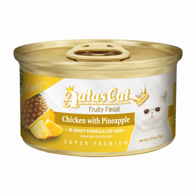 Aatas Cat Finest Fruity Feast Chicken with Pineapple in Gravy 70g