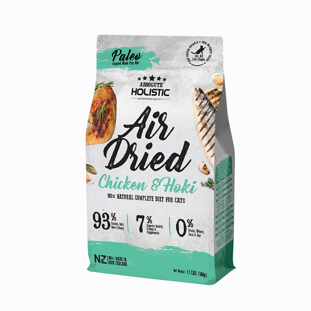 Absolute Holistic Cat Air-Dried Chicken & Hoki 500g
