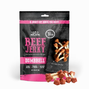 Absolute Holistic Dog Treats Beef Jerky Dumbbell 100g
