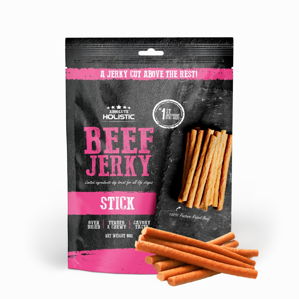 Absolute Holistic Dog Treats Beef Jerky Stick 100g