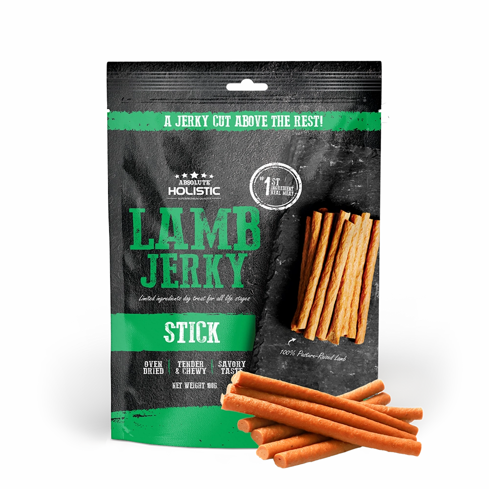 Absolute Holistic Dog Treats Lamb Jerky Stick 100g