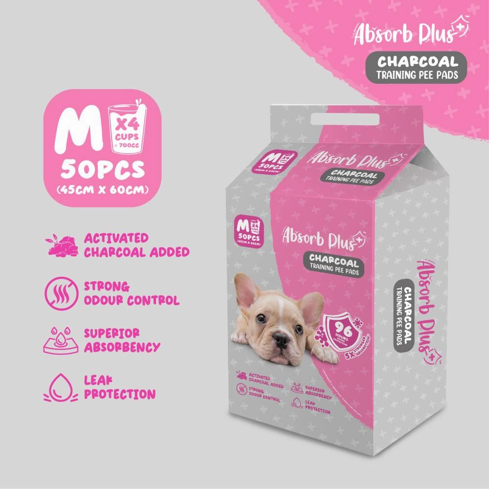 Absorb Plus Pet Sheets Charcoal 45cm x 60cm - 50sheets
