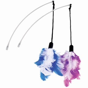 Aclium Spinning Tumbler With Teaser Cat Toy Replacement Feathers 2pc