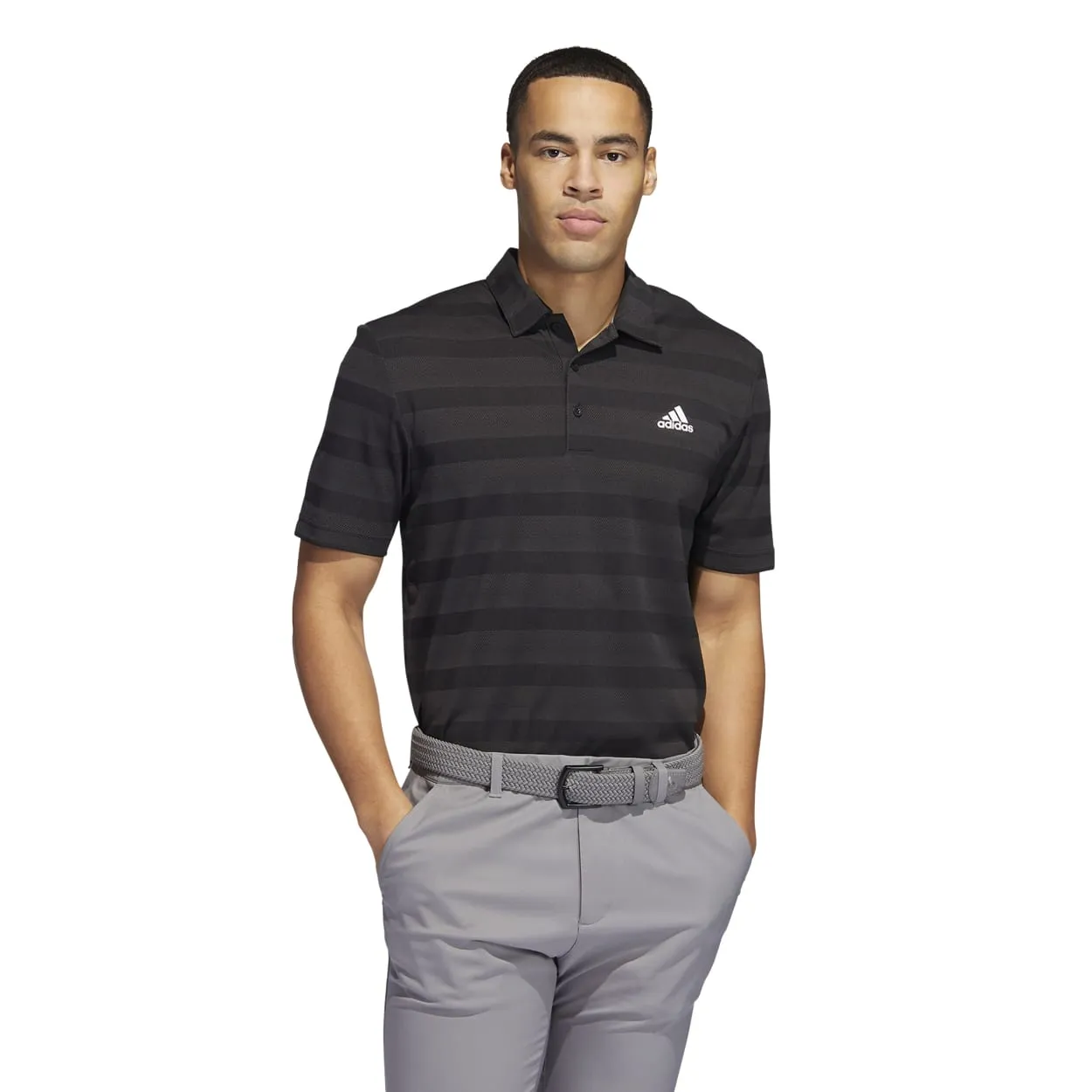 Polo de golf adidas à rayures bicolores HI5180