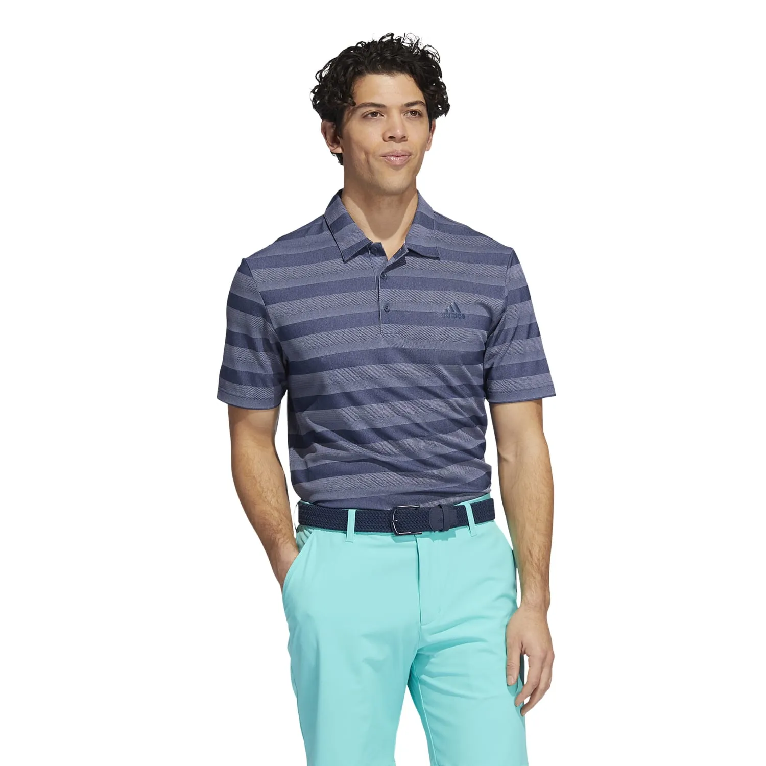 Polo de Golf adidas à Rayures Bicolores HI5181