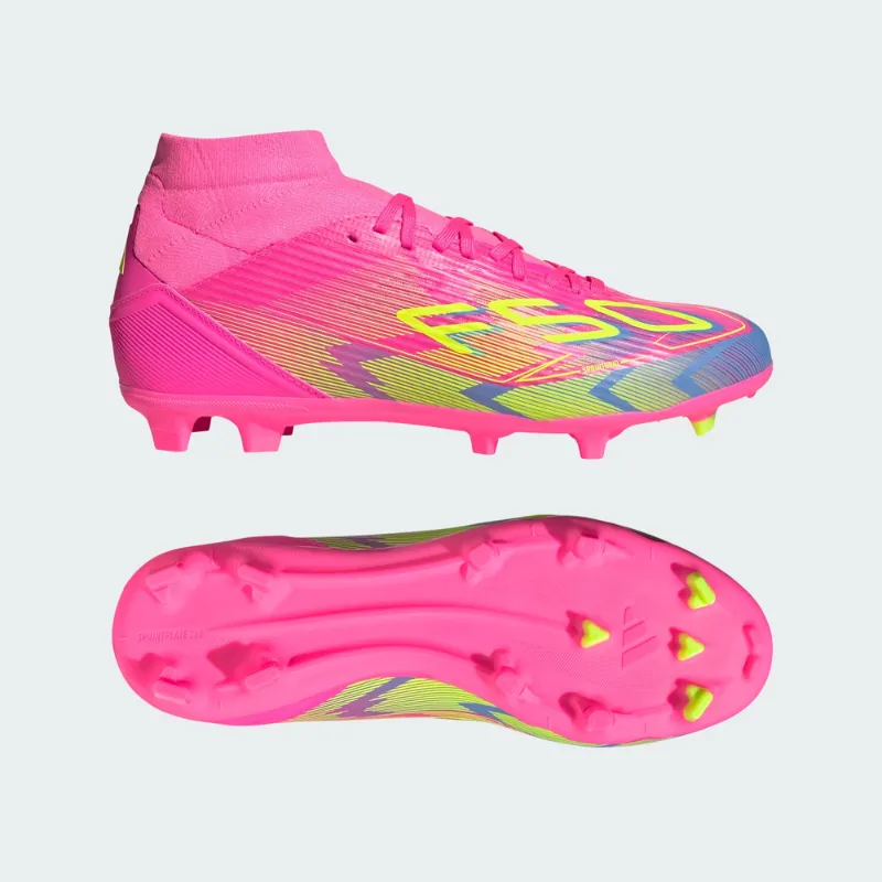Chaussures à crampons multi-terrain adidas F50 League Mid-Cut pour femmes