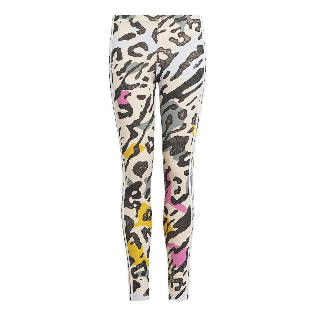adidas - Leggings à imprimé animal pour filles (Junior) (IB8604)