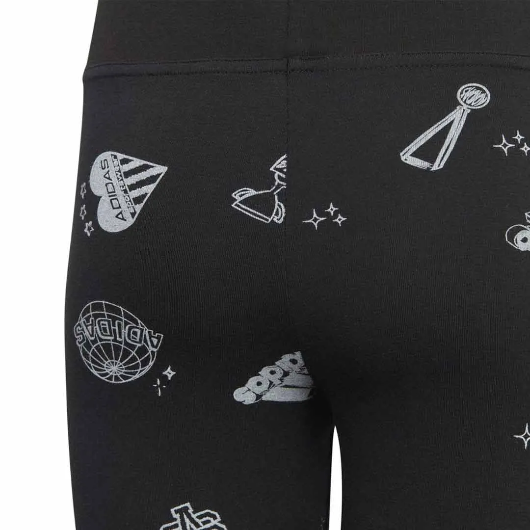 adidas - Leggings à motifs Brand Love pour filles (Junior) (IA1567)