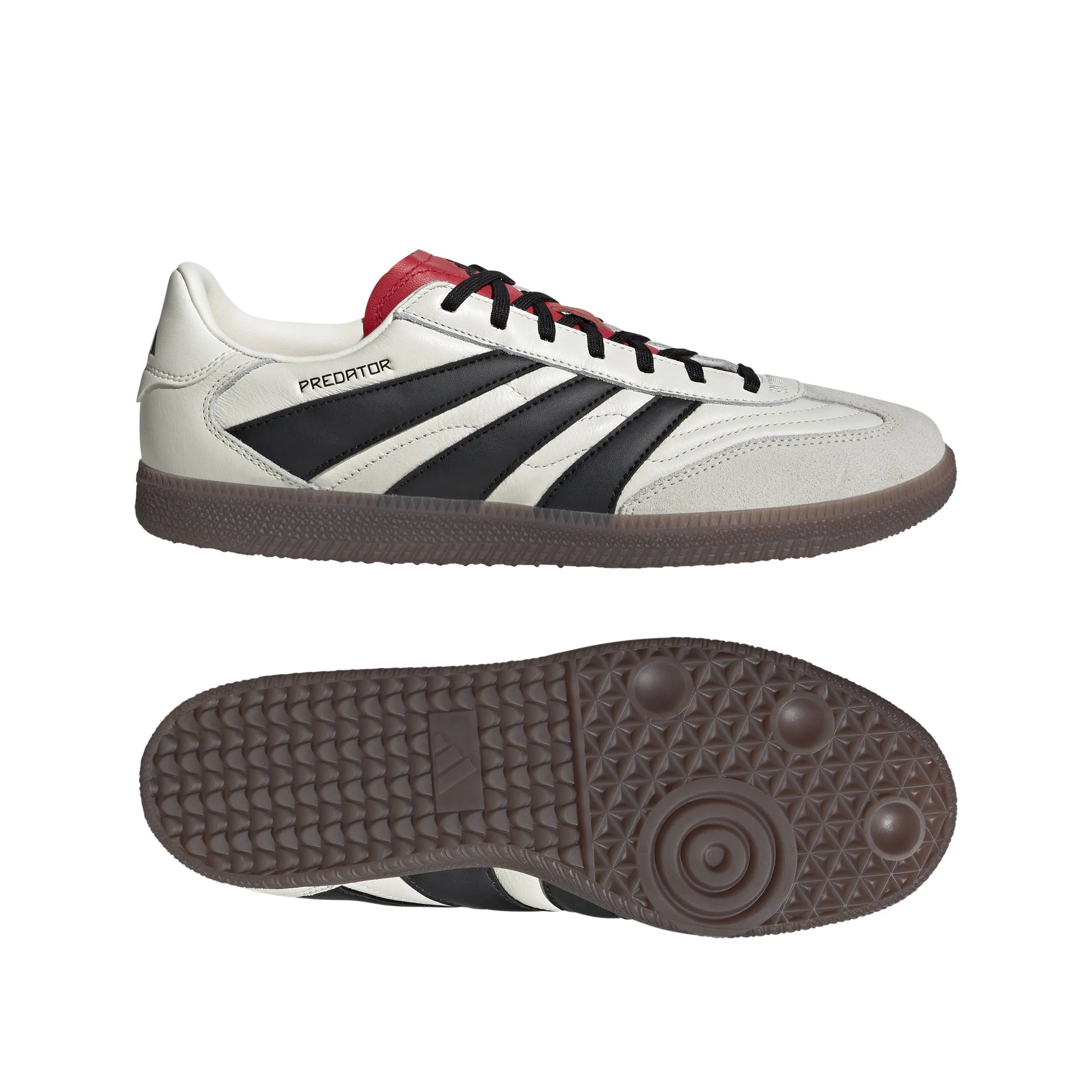 Chaussures de football adidas Predator Freestyle - Blanc cassé/Noir de base/Rouge rubis pur