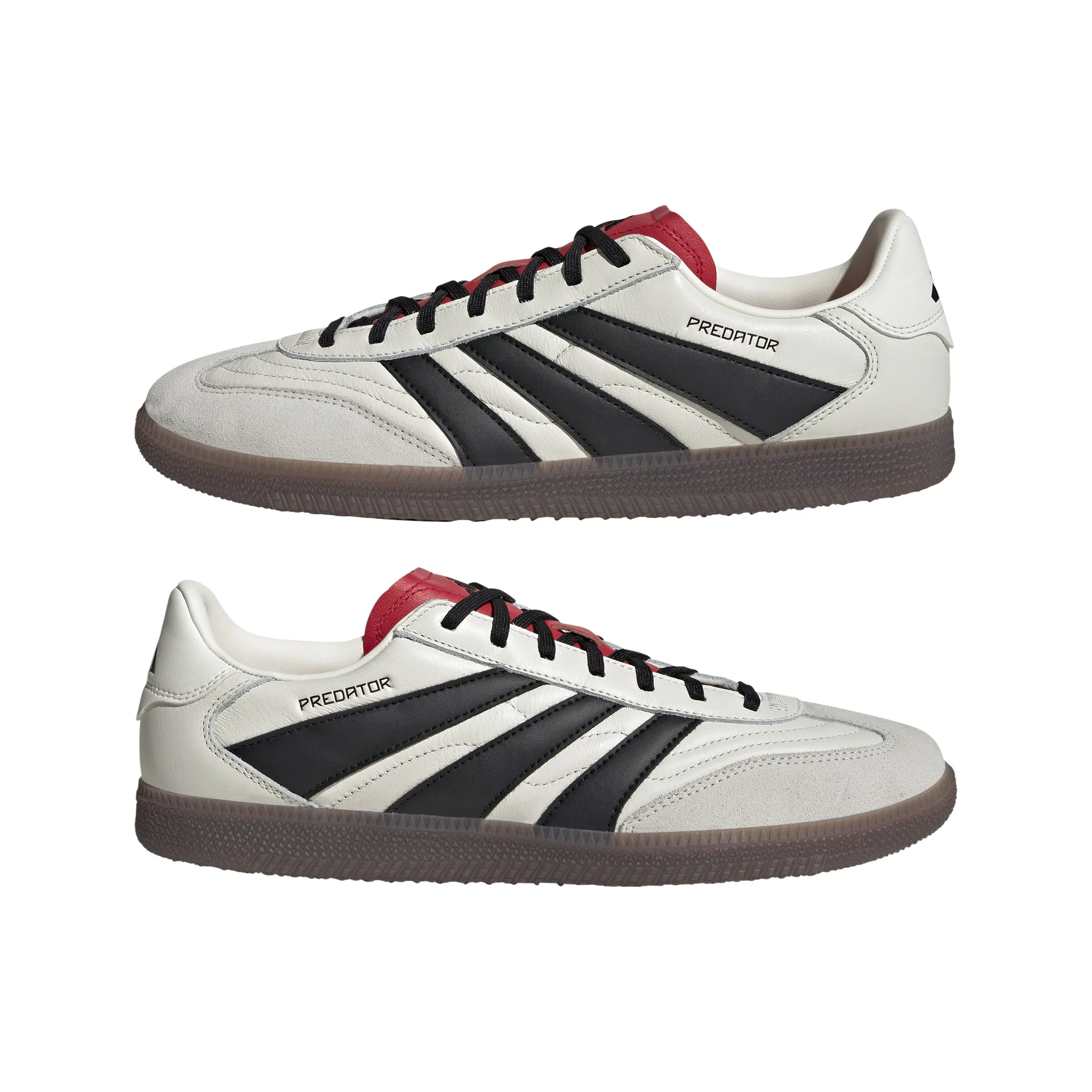 Chaussures de football adidas Predator Freestyle - Blanc cassé/Noir de base/Rouge rubis pur