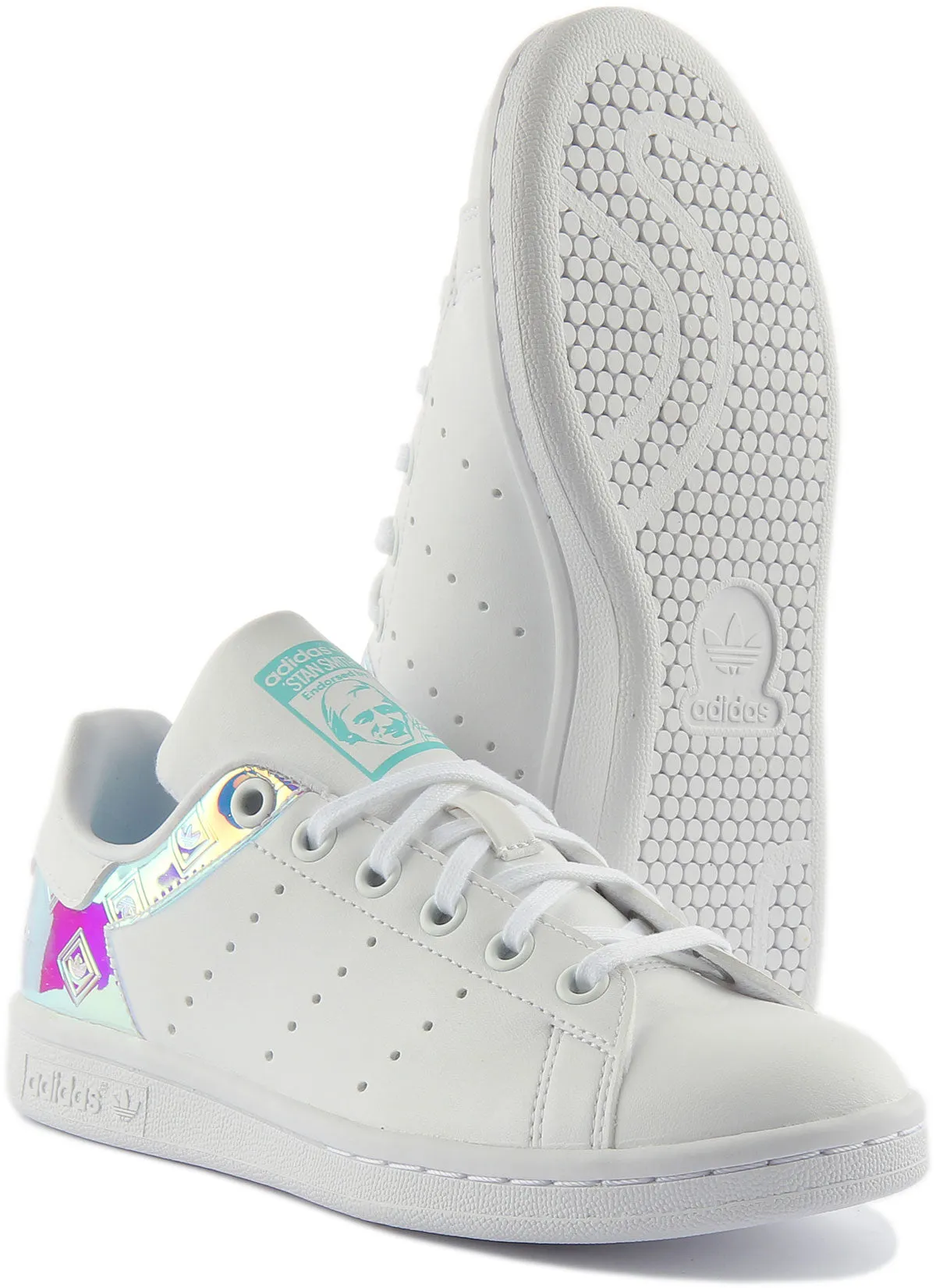 Adidas Stan Smith J En Blanc Multicolore Pour Chaussures Jeunesse Adidas