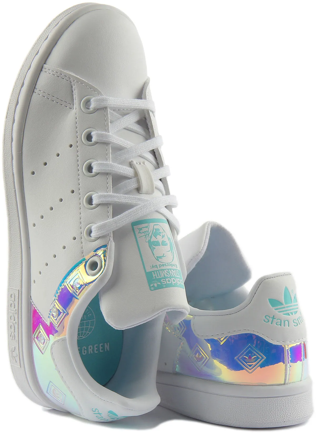 Adidas Stan Smith J En Blanc Multicolore Pour Chaussures Jeunesse Adidas