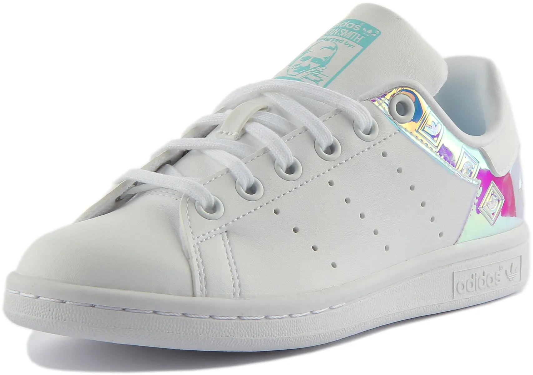 Adidas Stan Smith J En Blanc Multicolore Pour Chaussures Jeunesse Adidas