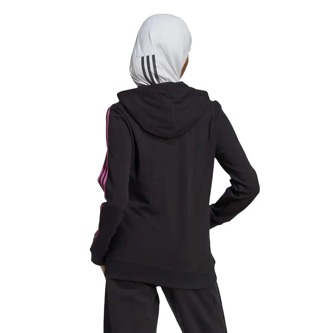adidas - Sweat à capuche femme Essentials à fermeture éclair et bandes contrastées (HL2058)