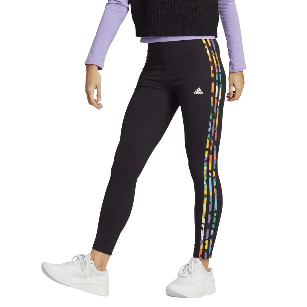 adidas - Leggings en jersey à taille haute et bandes contrastées Essentials pour femme (IC9894)