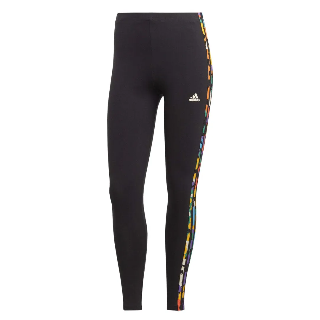 adidas - Leggings en jersey à taille haute et bandes contrastées Essentials pour femme (IC9894)