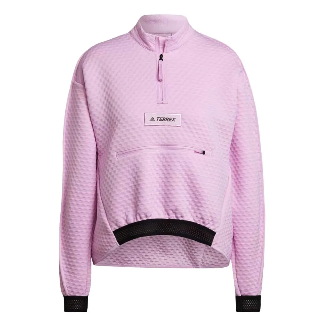 adidas - Pull polaire 1/2 zip pour femmes Terrex Hike (HH9276)