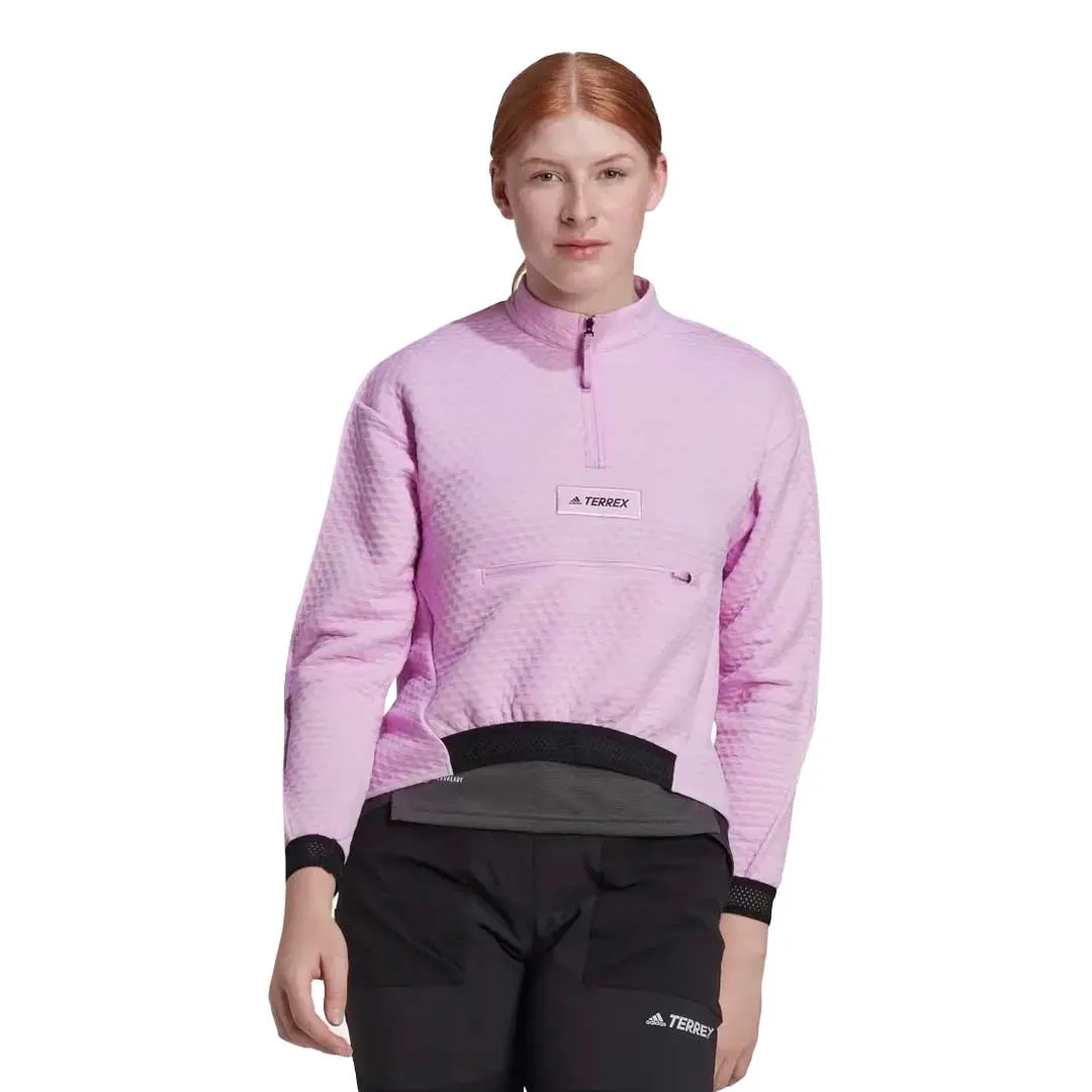 adidas - Pull polaire 1/2 zip pour femmes Terrex Hike (HH9276)
