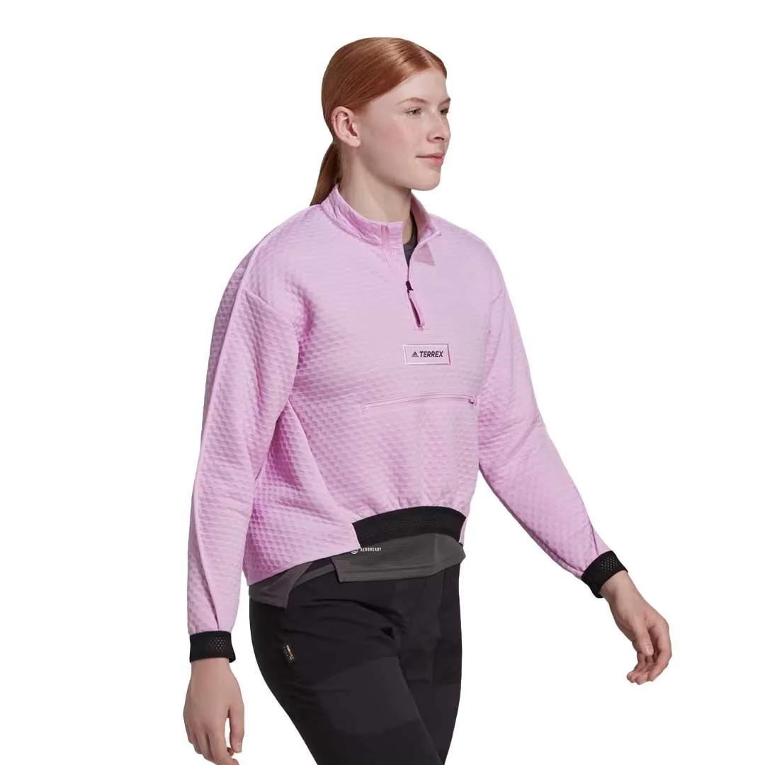 adidas - Pull polaire 1/2 zip pour femmes Terrex Hike (HH9276)