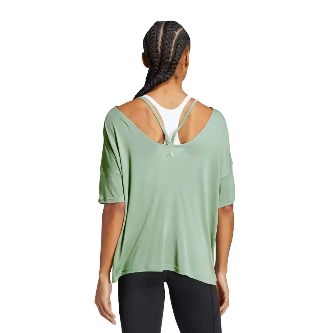 adidas - T-shirt oversize pour femme Yoga Studio (HR5078)