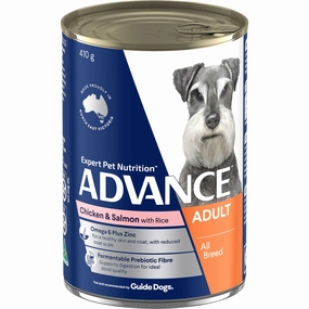 Advance Dog Food Can Adult Chicken & Salmon with Rice