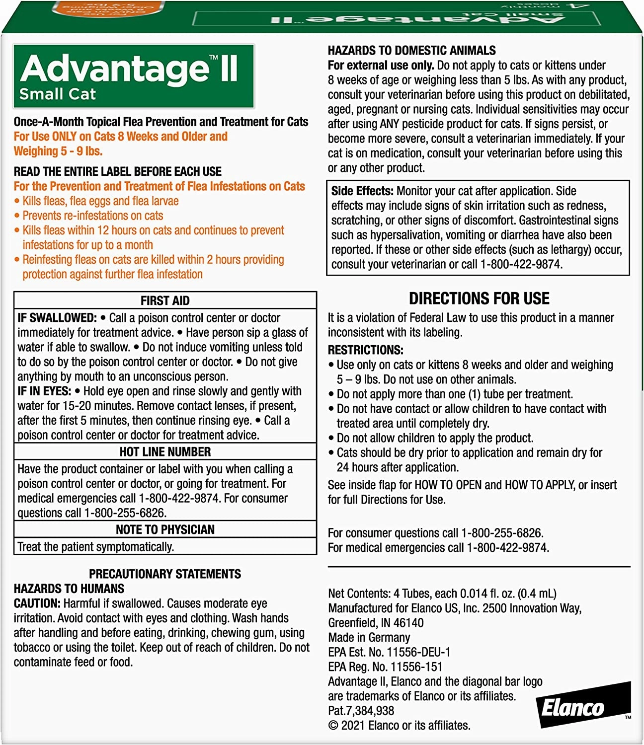 Advantage II for Cats