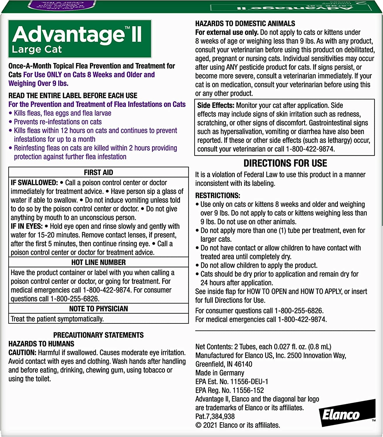 Advantage II for Cats