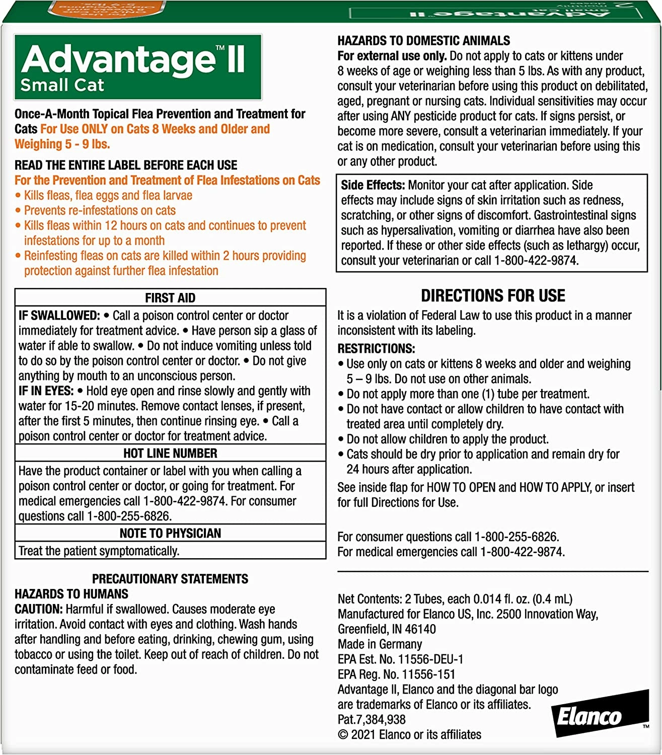 Advantage II for Cats