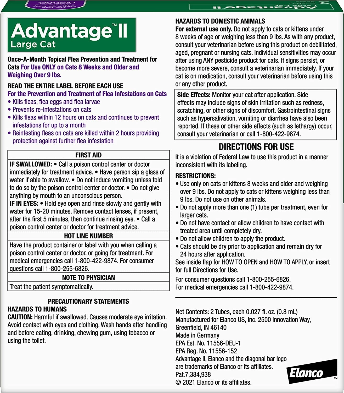 Advantage II for Cats