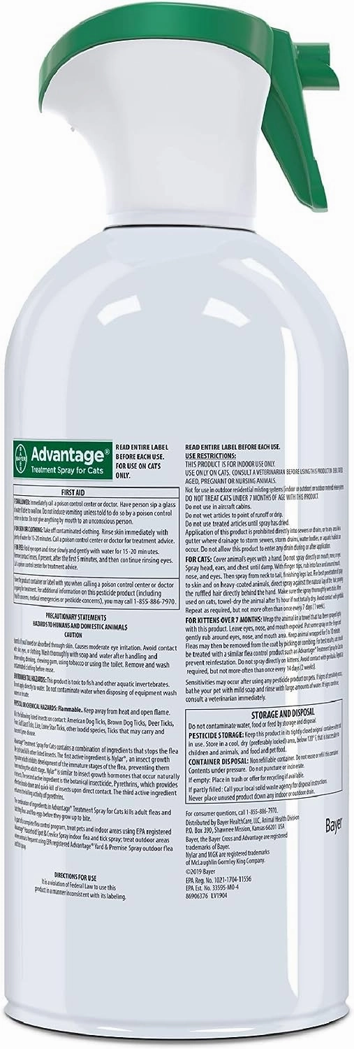Advantage Treatment Spray for Cats, 8 oz