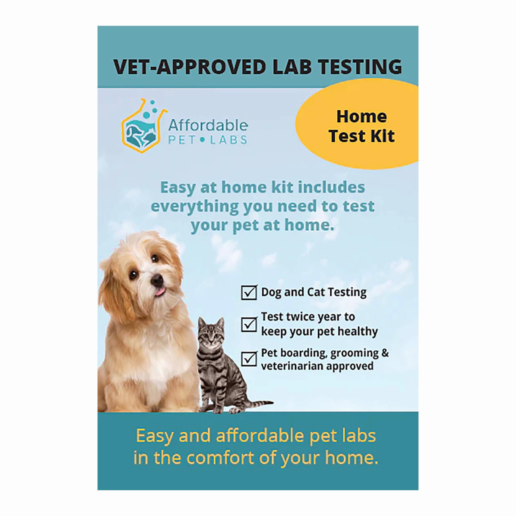 Affordable Pet Labs - Combo Complete Urinalysis & Fecal Test For Cats, Easy Home Kit