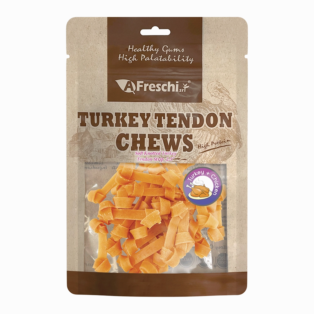 Afreschi Dog Soft Knotted Turkey Tendon Strip 80g