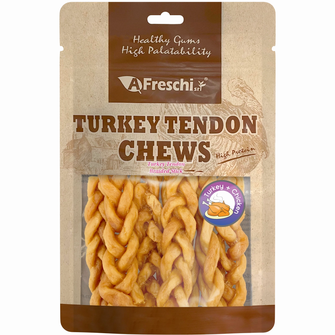 Afreschi Dog Turkey Tendon Braided Stick 130g (6pcs)