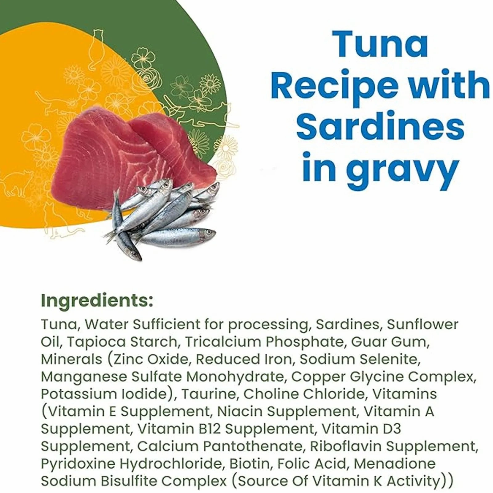 Almo Nature - HQS Complete Cat Wet Food - Tuna Recipe with Sardines in Gravy 70g
