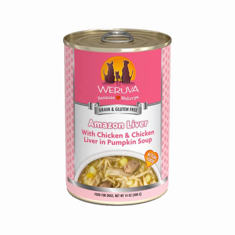 Amazon Liver Chicken & Chicken Liver in Pumpkin Soup Dog Can