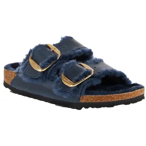 Sandales à bride pour femme en fausse fourrure Arizona avec grande boucle