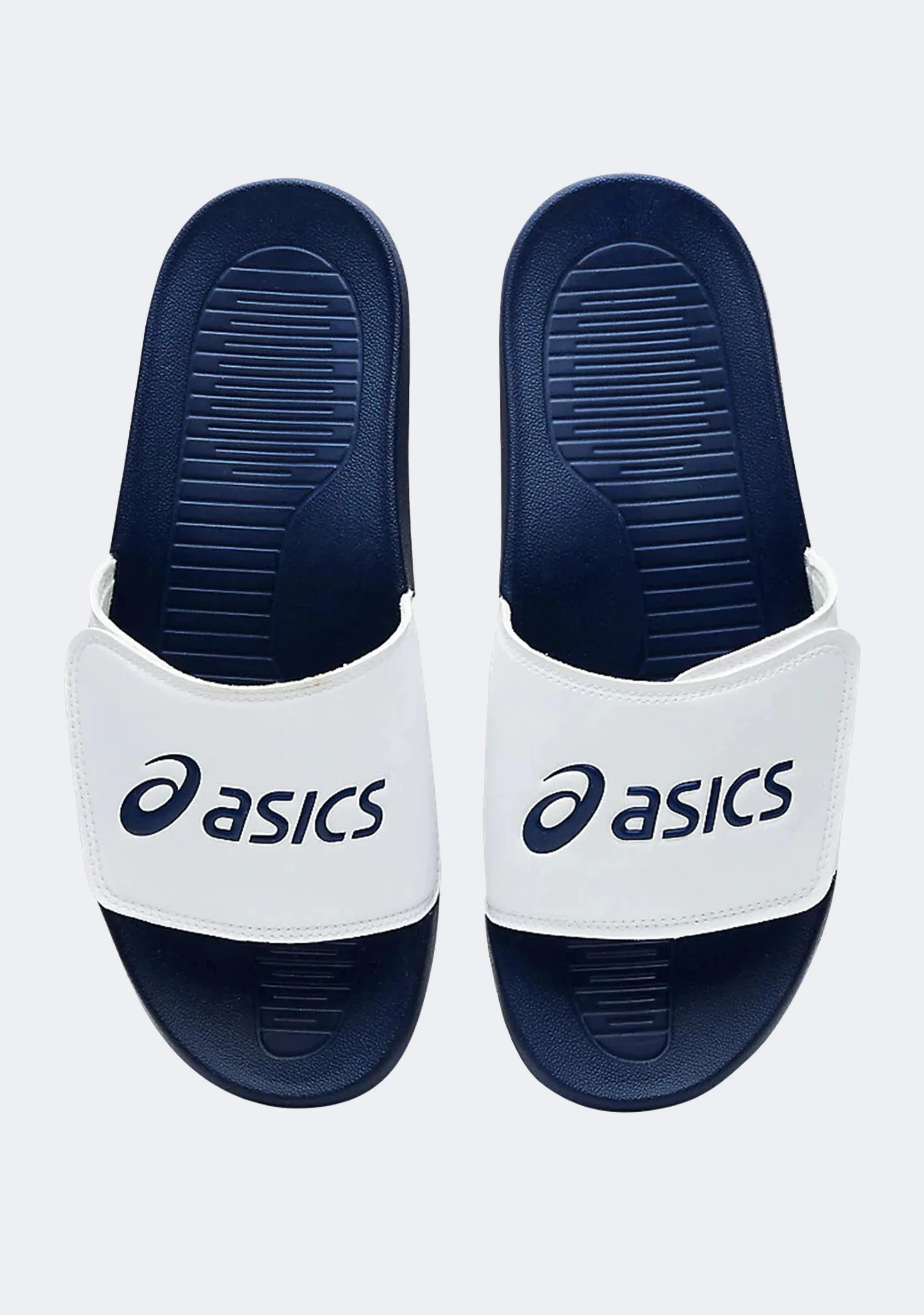 Asics Sandales unisexes réglables AS002 Blanc/Bleu Chaussures Asics