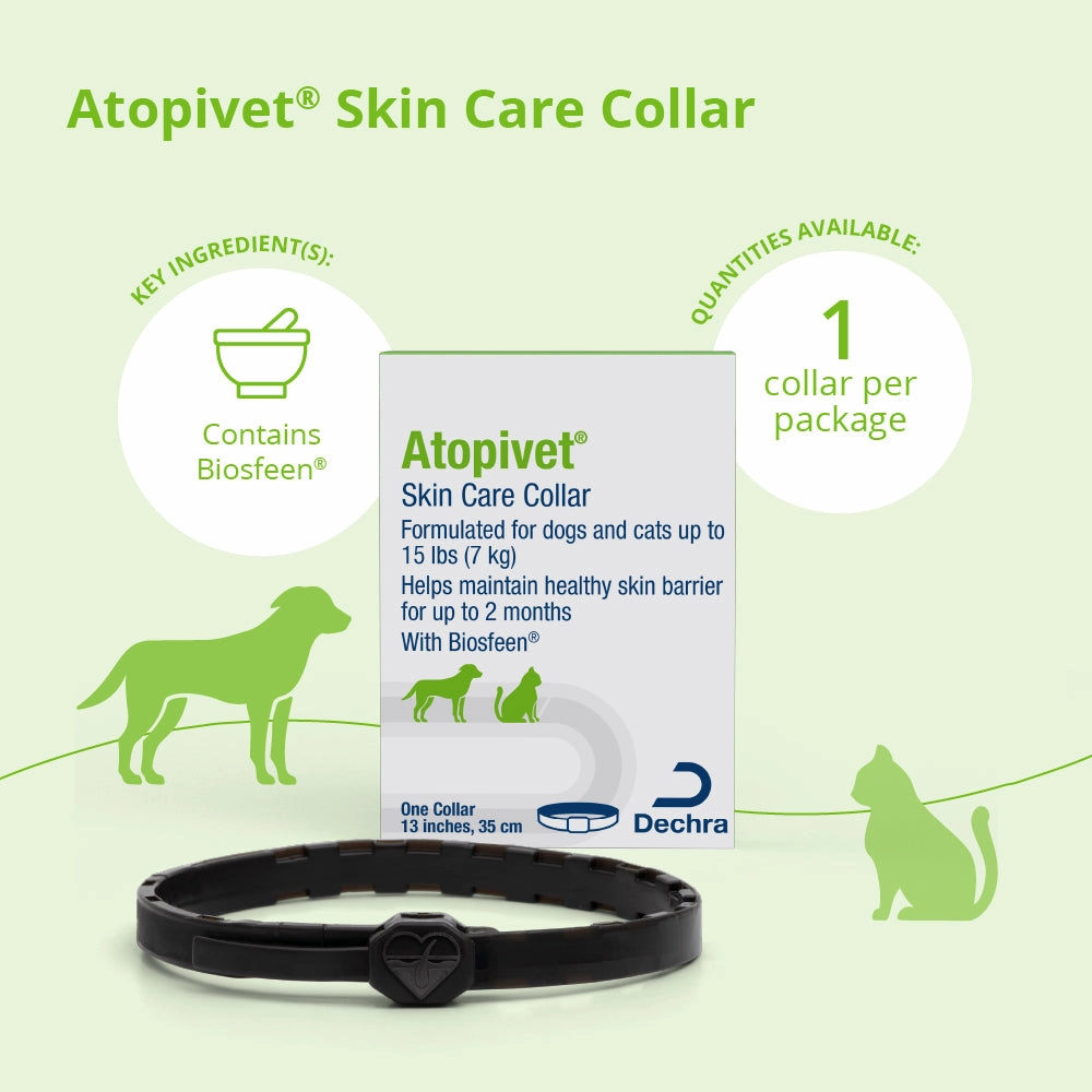 Atopivet Skin Care Collar, 13" Collar, Under 22lbs