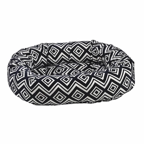 Azure Microvelvet Donut Dog Bed