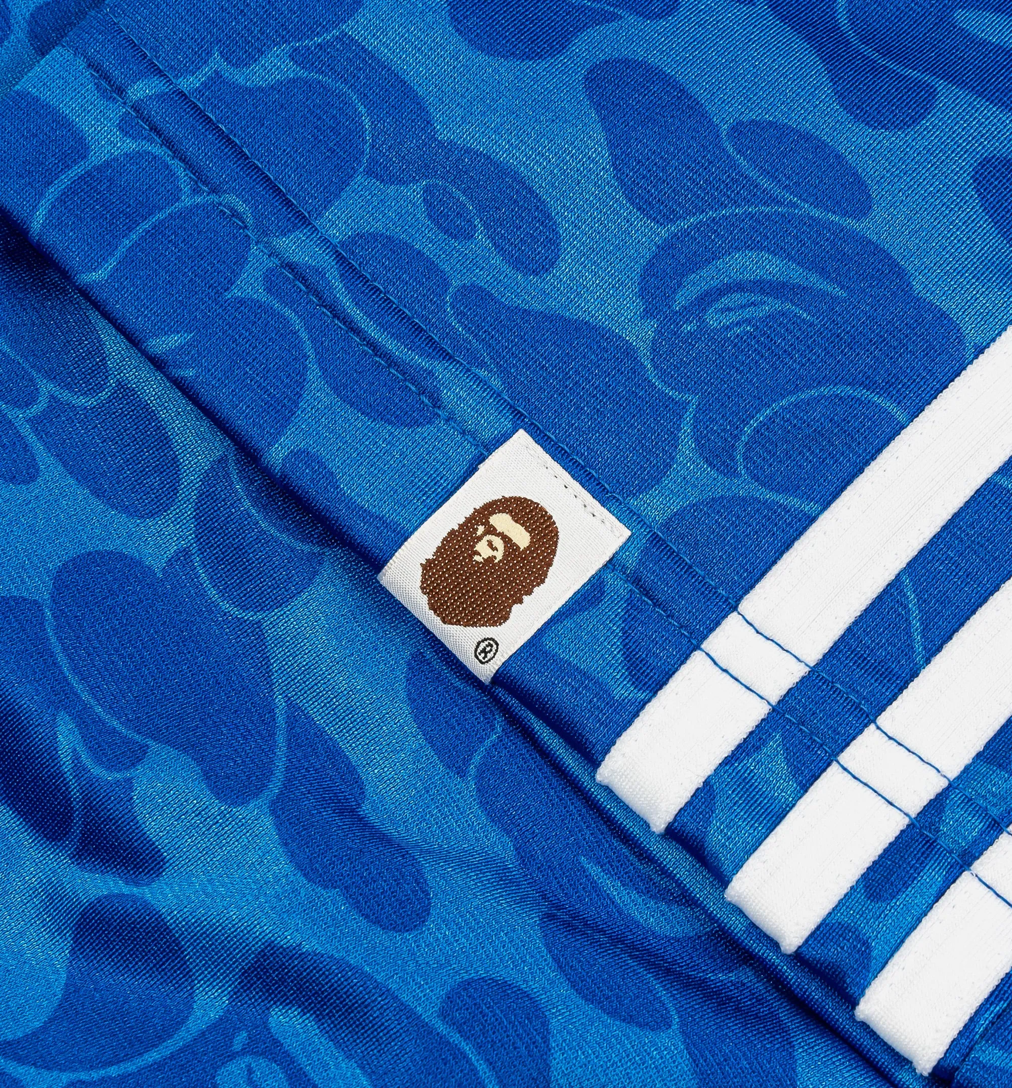 Pantalon de survêtement Bape x Adidas à motif intégral pour homme - Bleu