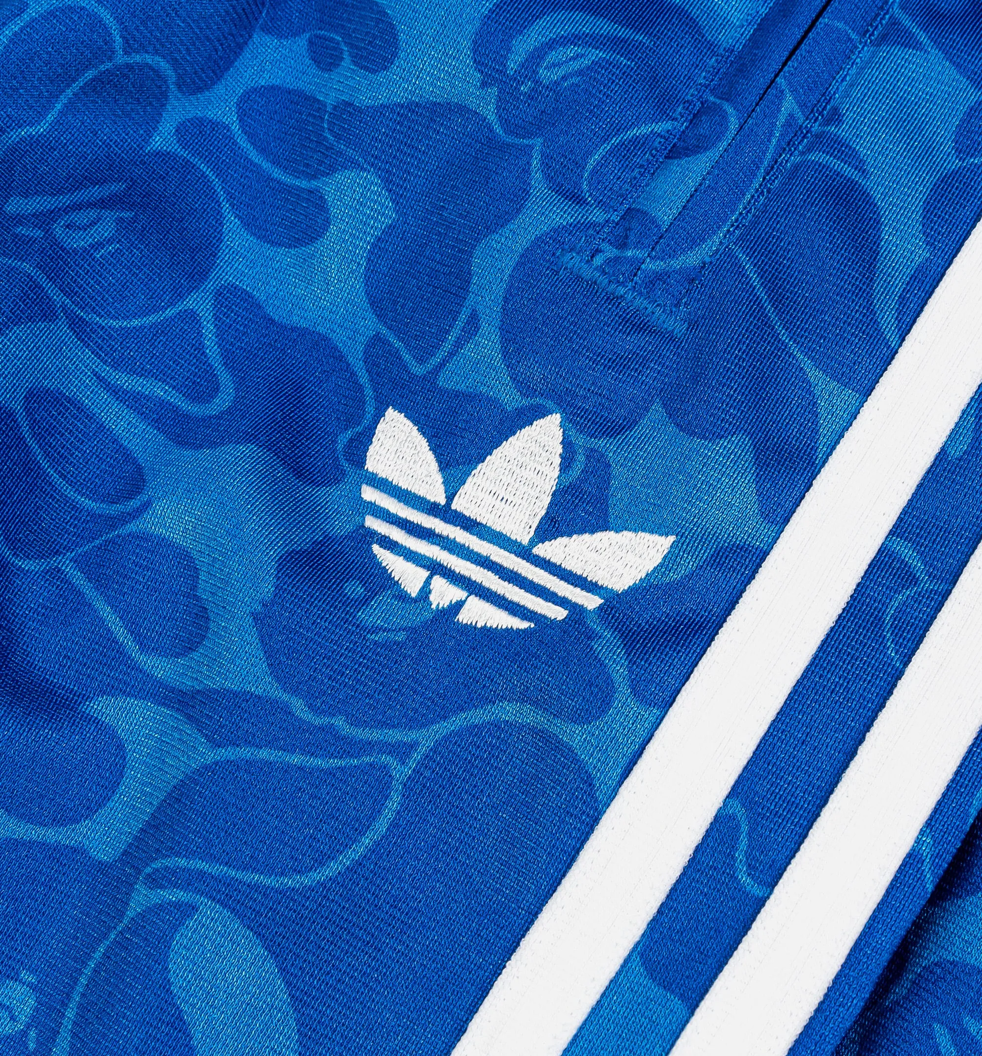Pantalon de survêtement Bape x Adidas à motif intégral pour homme - Bleu
