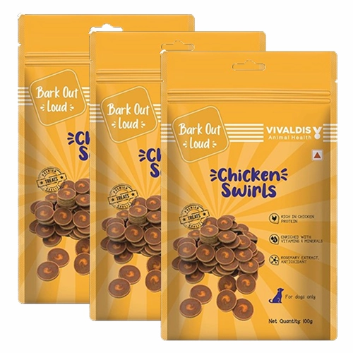 Bark Out Loud by Vivaldis Chicken Swirls Dog Treats