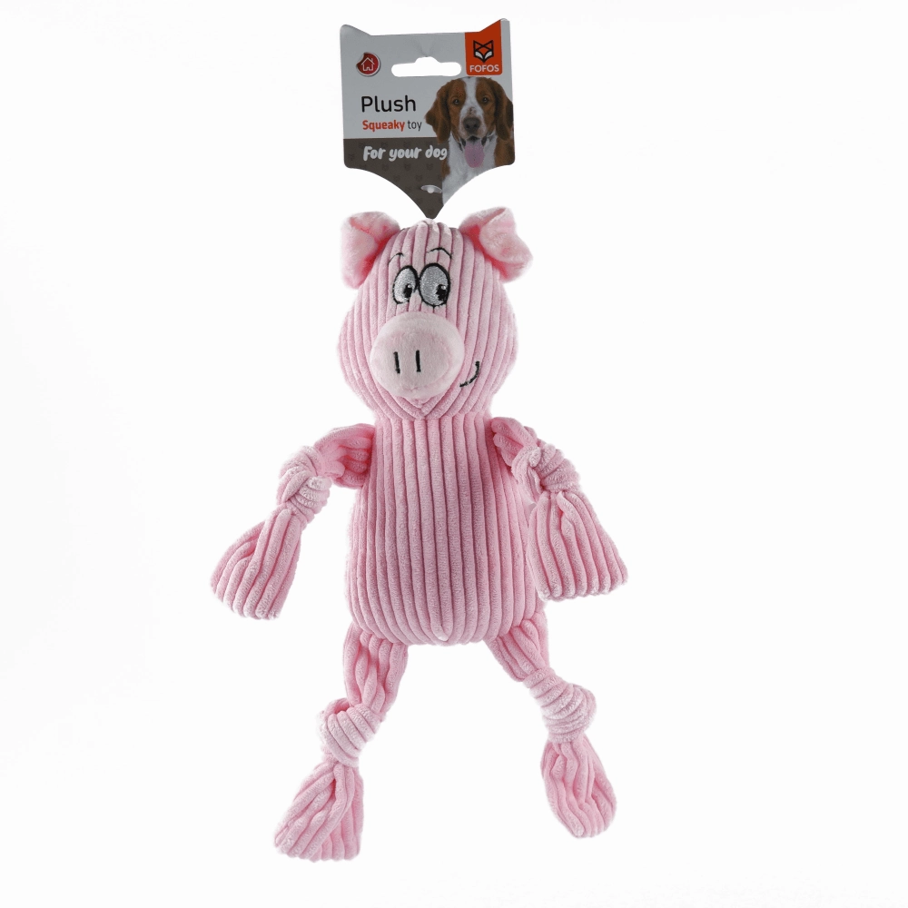 Barkbutler x Fofos Fluffy Pig Pink Plush Toy for Dogs (Pink)
